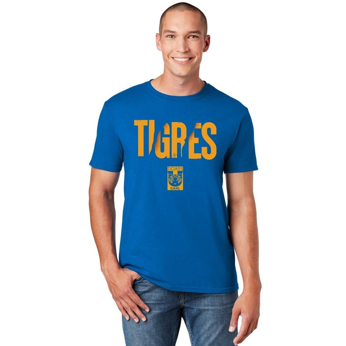 T-SHIRT ESCUDO TIGRES UANL AZUL