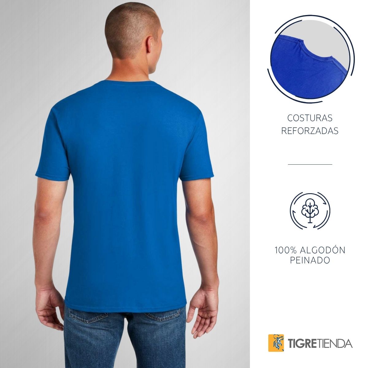 T-SHIRT ESCUDO TIGRES UANL AZUL