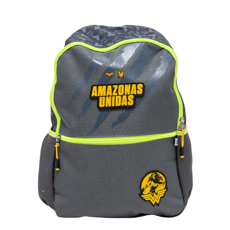 MOCHILA WONDER WOMAN X TIGRES GRIS