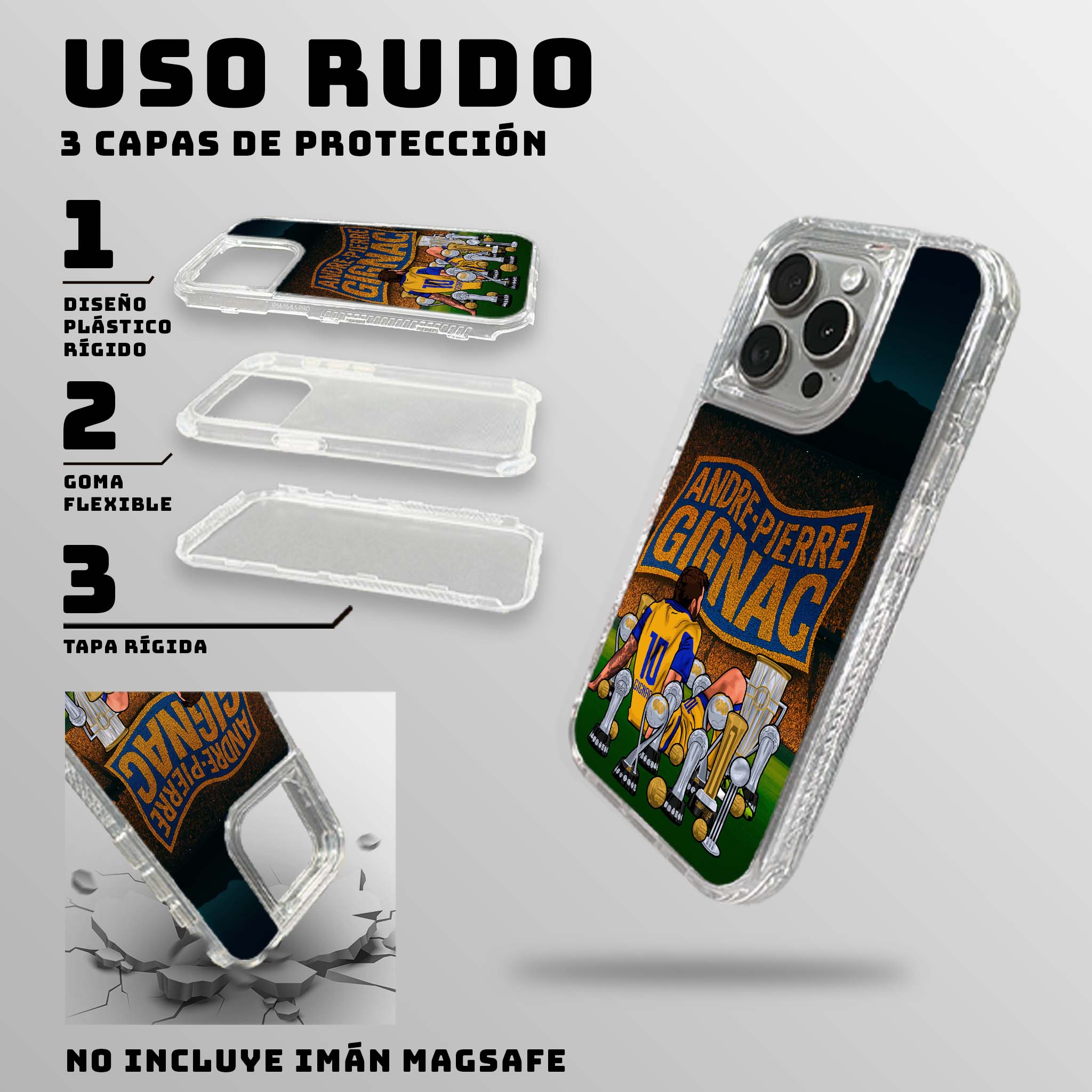 CASE TRANSPARENTE TIGRES MERCI GIGNAC