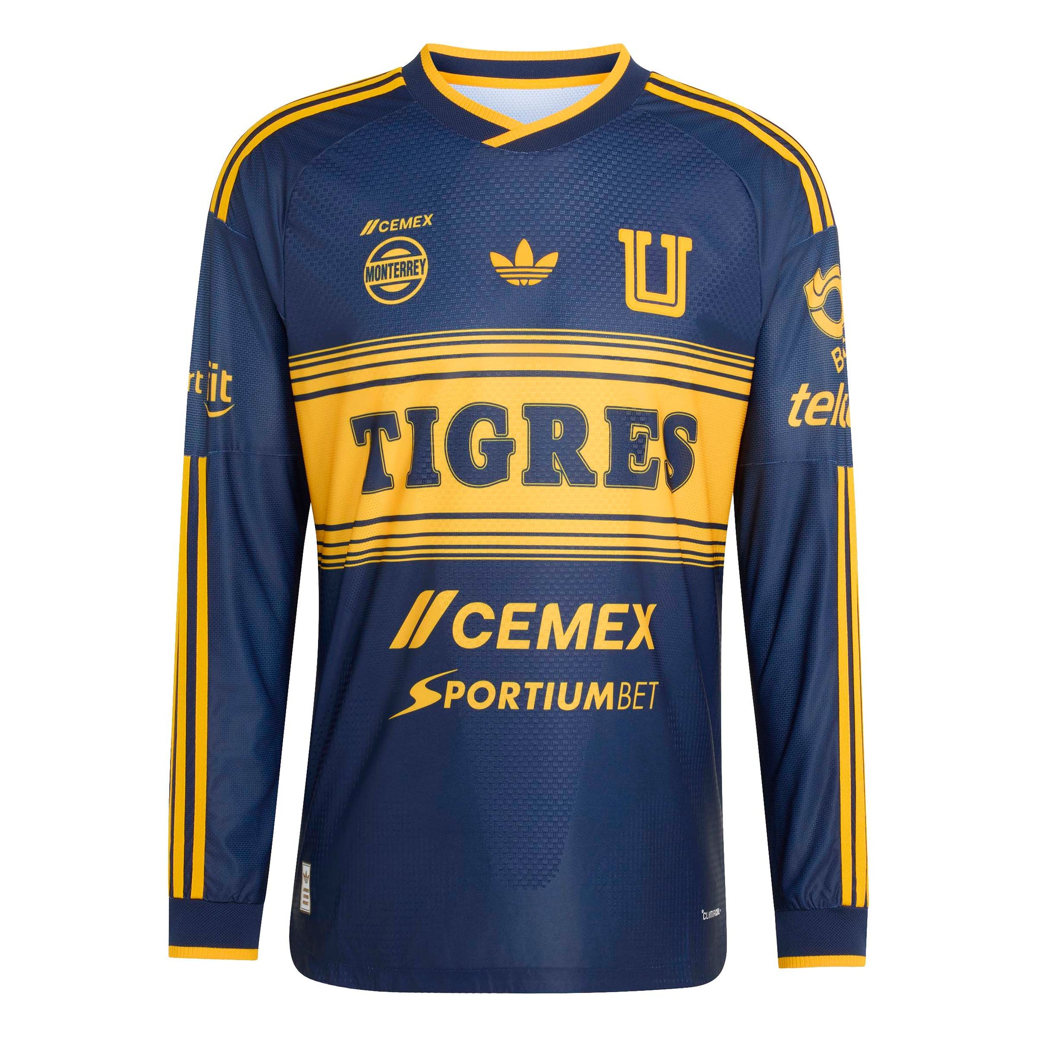 KV6488 JERSEY TIGRES AWAY AUTHENTIC MANGA LARGA 2027
