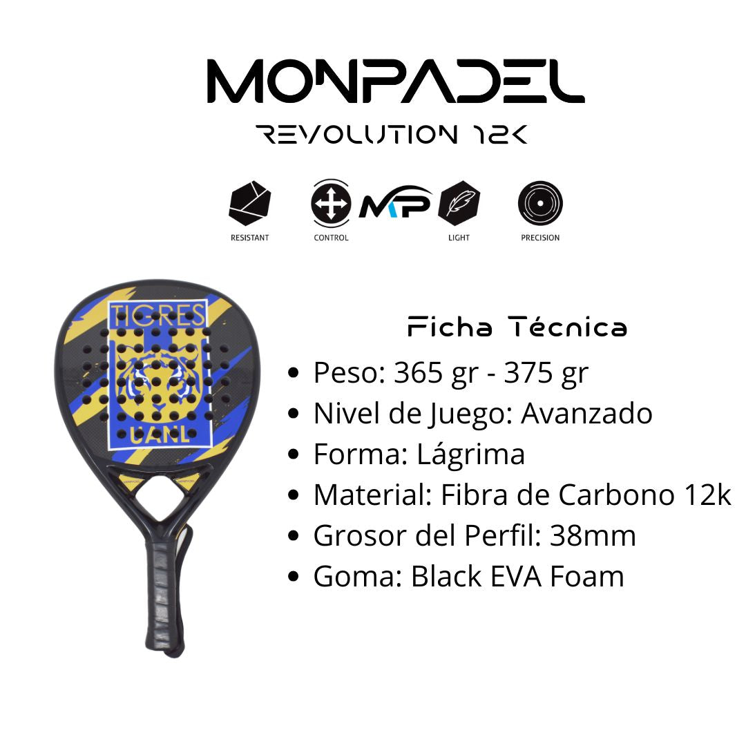 PALA DE PADEL TIGRES ADULTO