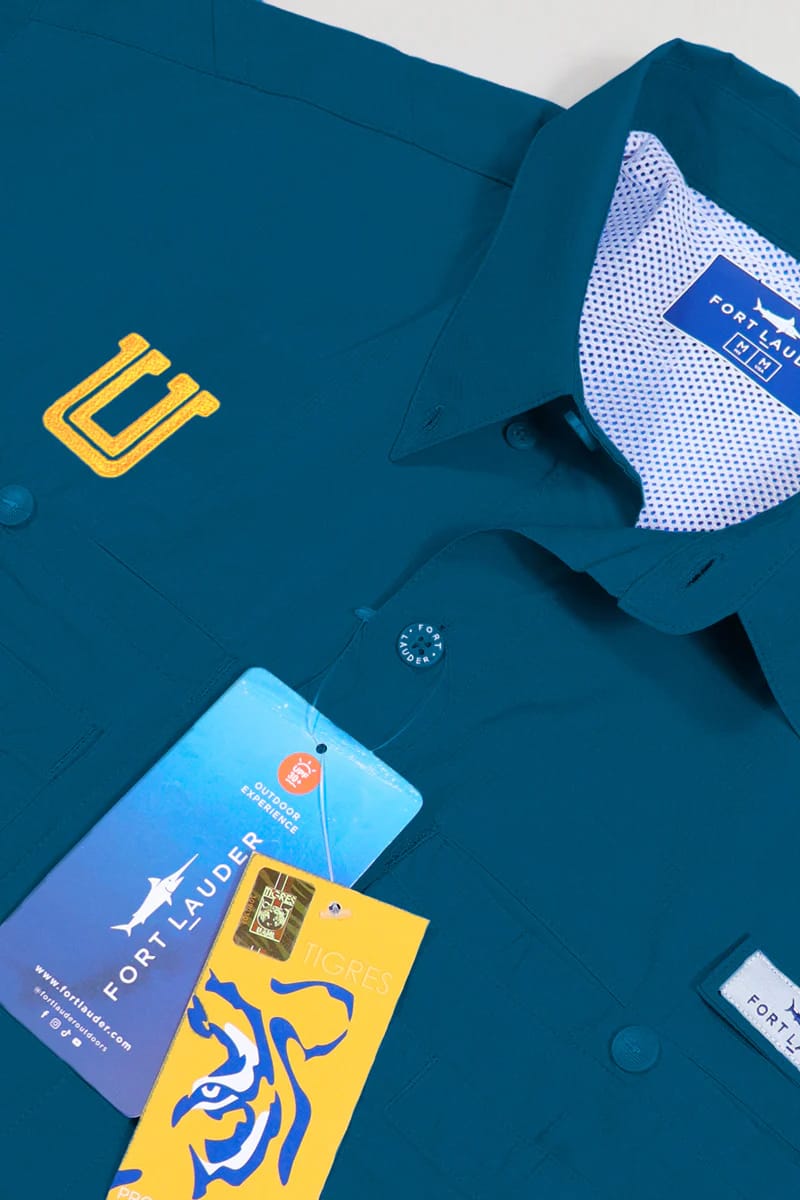 CAMISA TIGRES PESCADO U  AZUL CENIZO